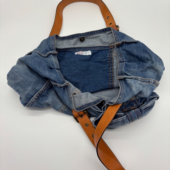 Red Valentino Blue Denim and Leather Bag - Picture 8 of 9